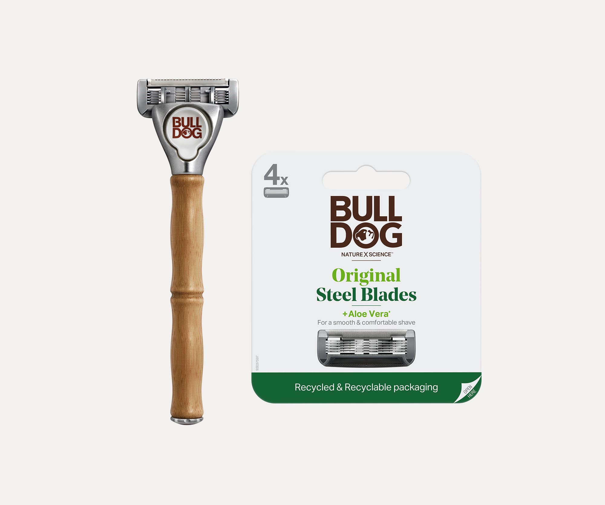 Original Bamboo Razor + 4 Refills